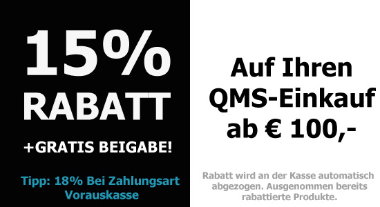 QMS 15% Rabattaktion